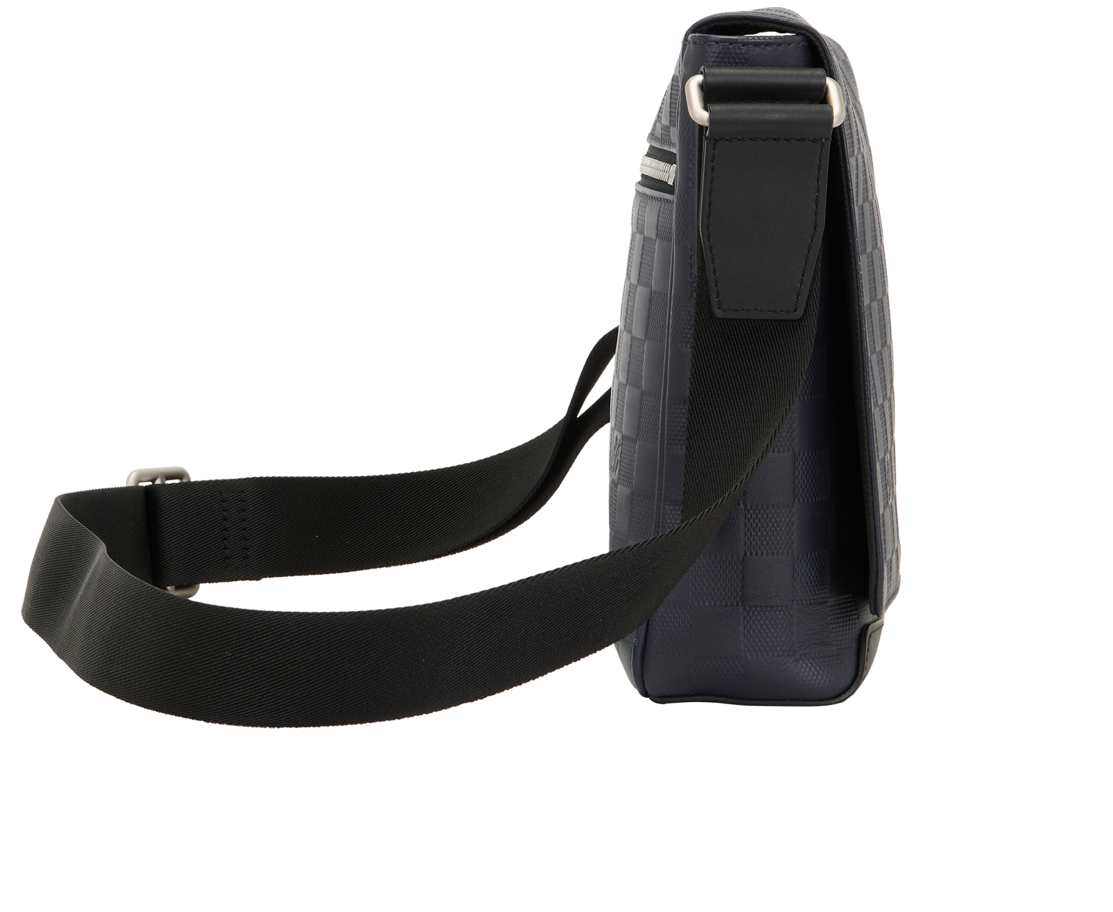 District PM, &pound;795, Handbags, Black/Blue, Leather, Side view